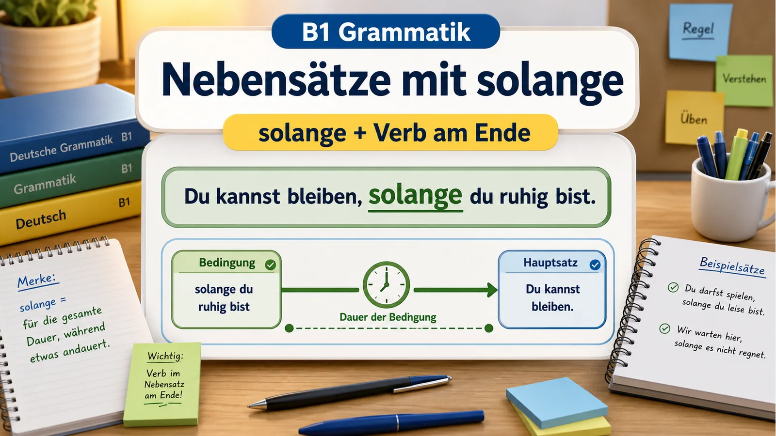 Nebensätze mit solange einfach erklärt