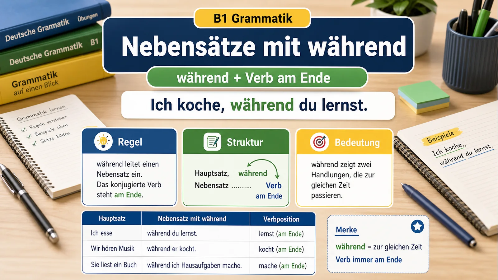 Nebensätze mit während einfach erklärt