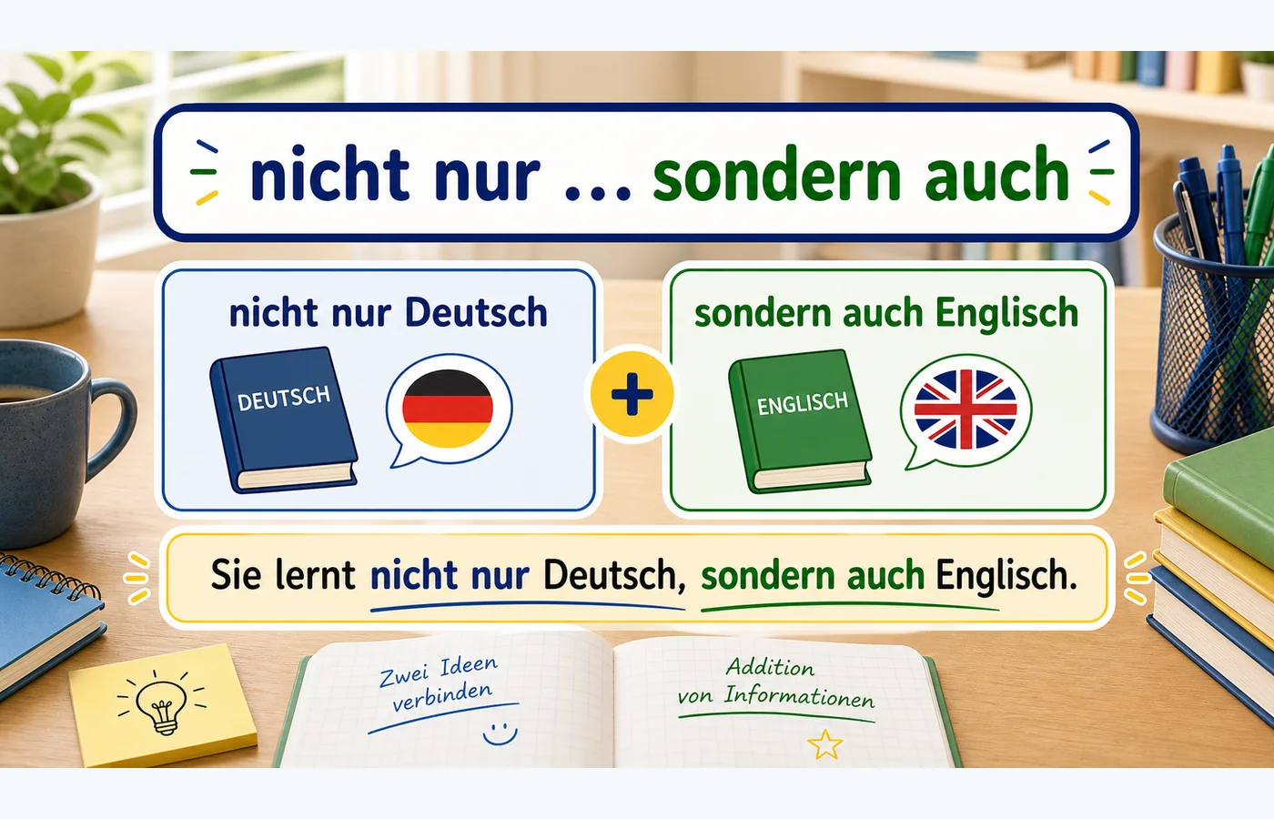 nicht nur ... sondern auch einfach erklärt