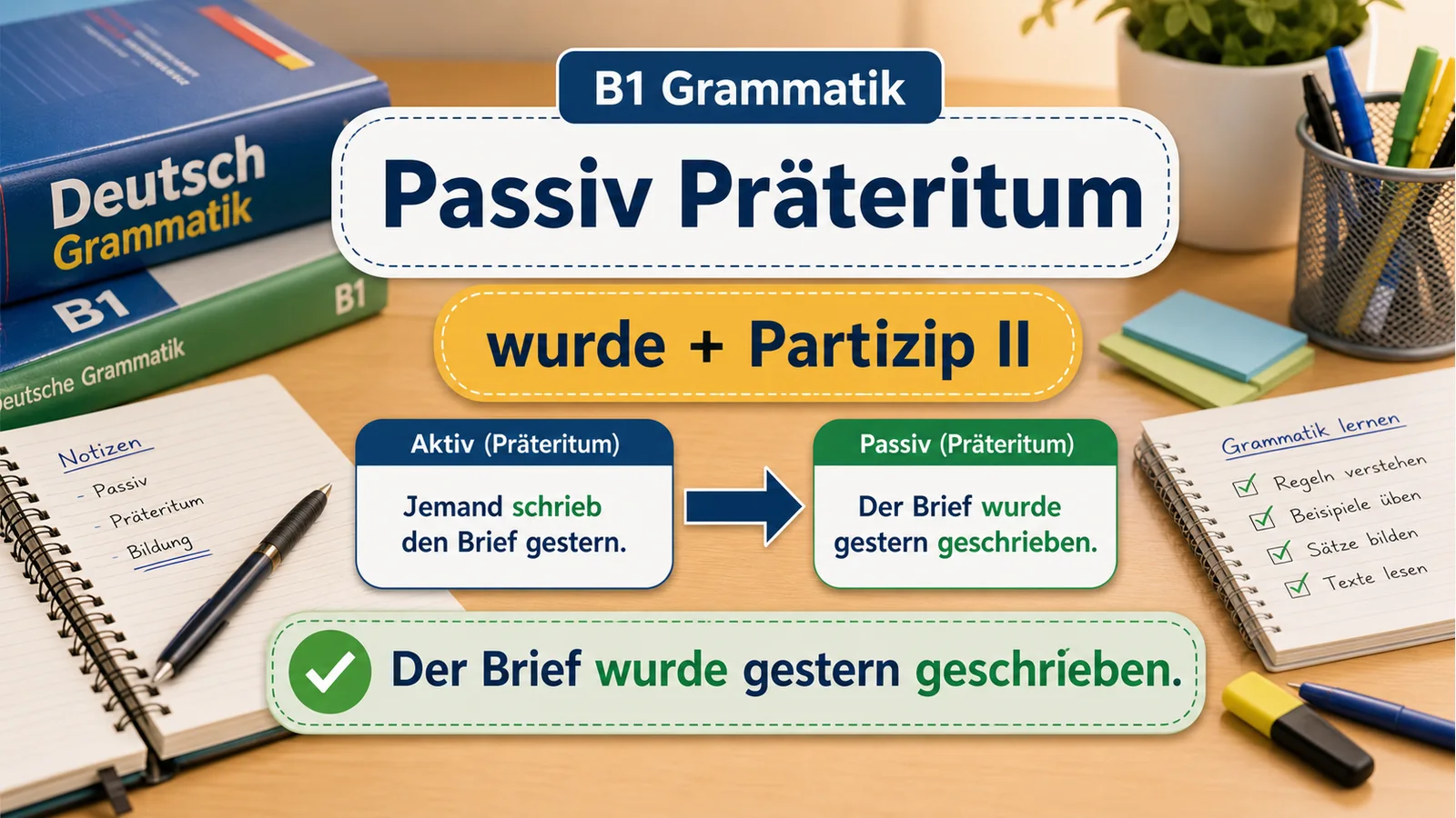 Passiv Präteritum hero einfach erklärt
