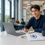 Student informiert sich über private Krankenversicherung in Deutschland