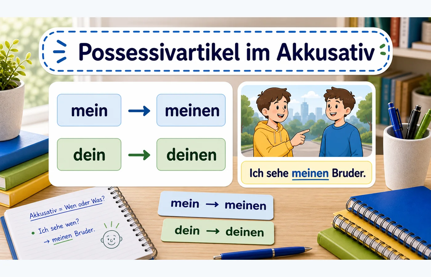Possessivartikel im Akkusativ einfach erklärt