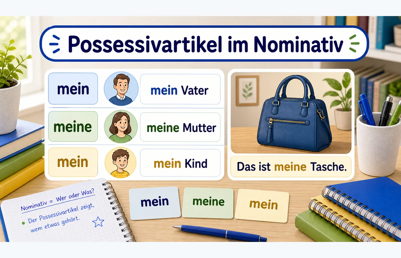 Possessivartikel im Nominativ einfach erklärt