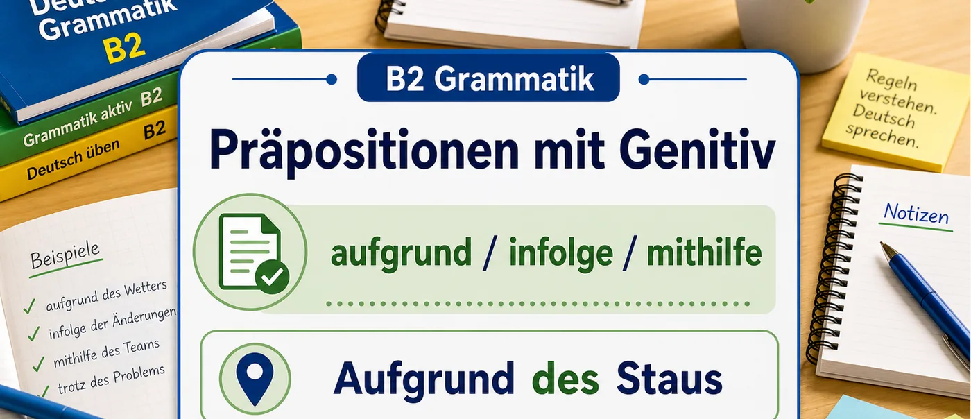 Regel zu Präpositionen mit Genitiv
