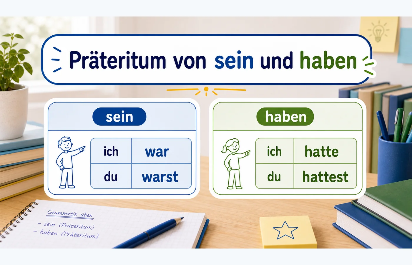Präteritum von sein und haben einfach erklärt