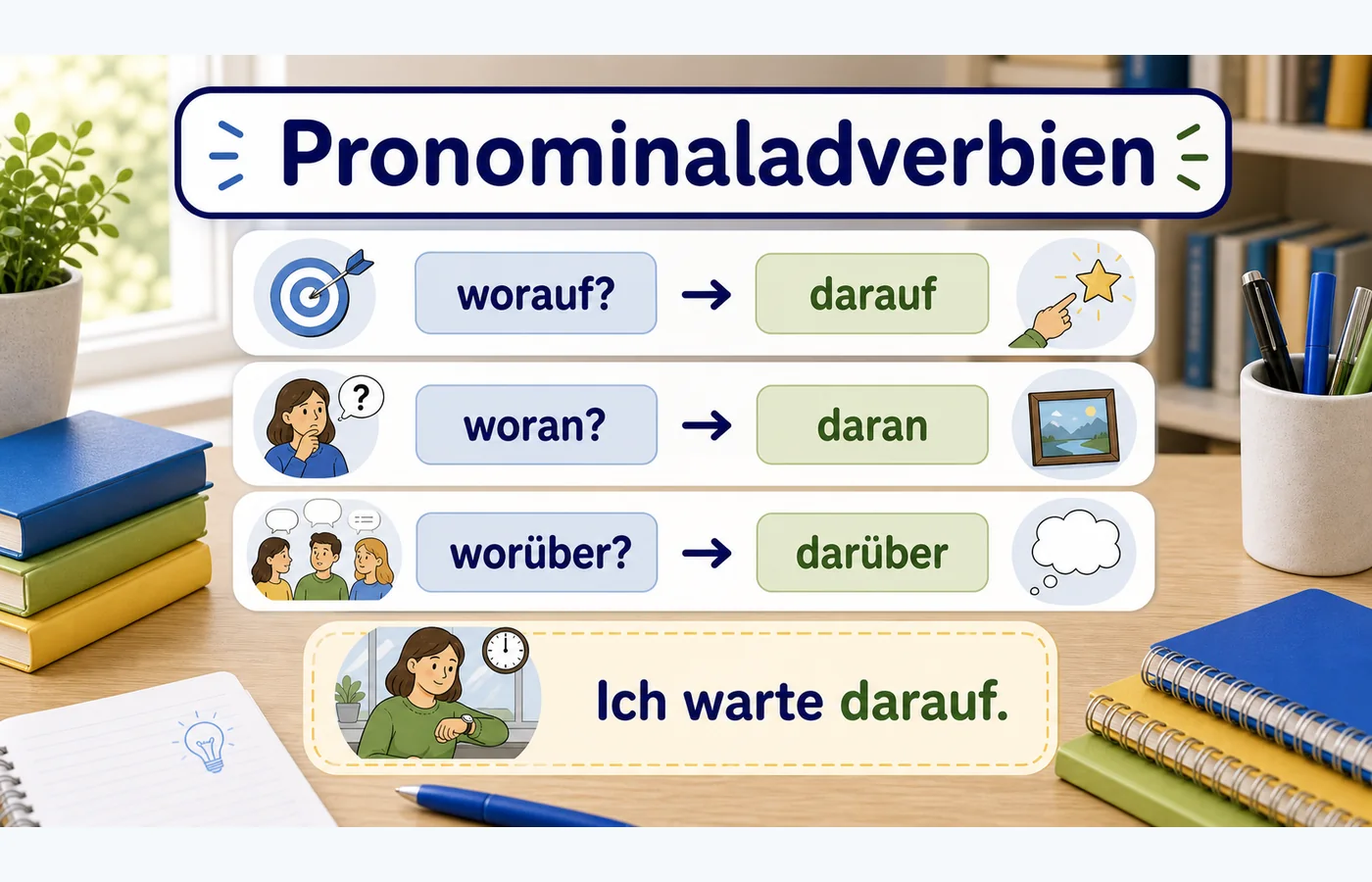 Pronominaladverbien einfach erklärt