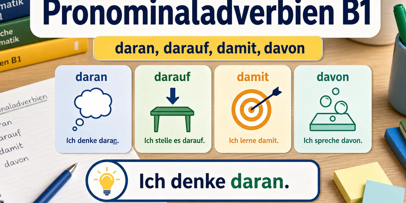 Beispiele zu Pronominaladverbien B1