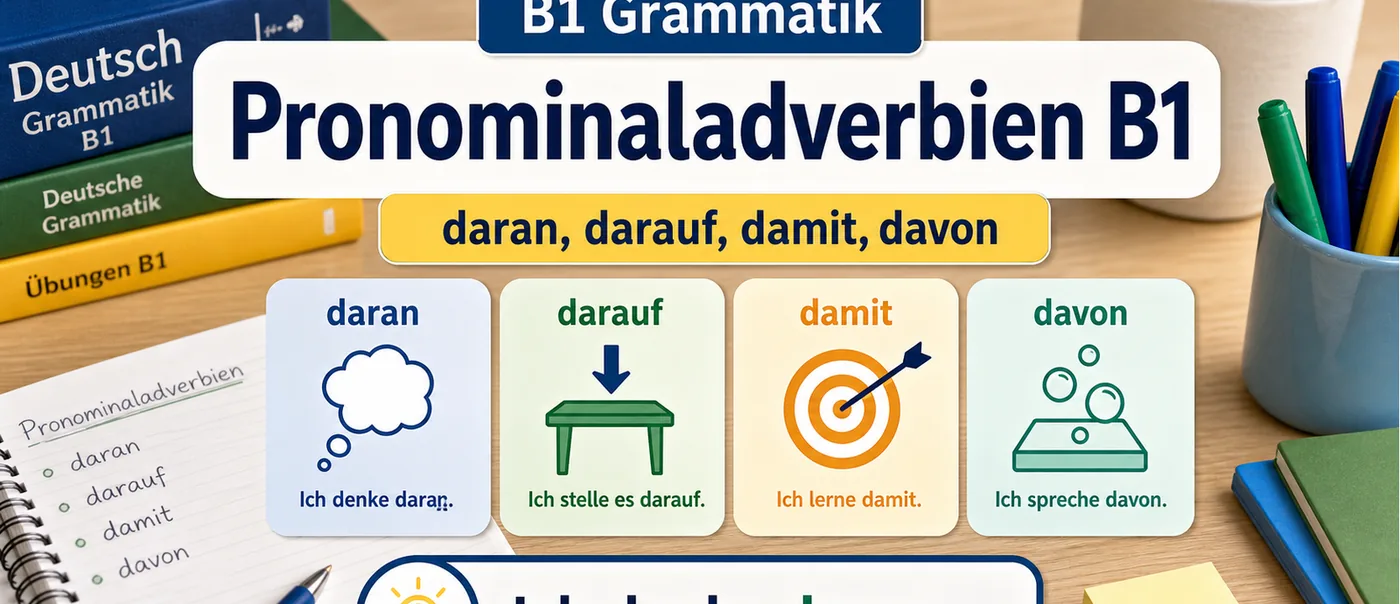Regel zu Pronominaladverbien B1