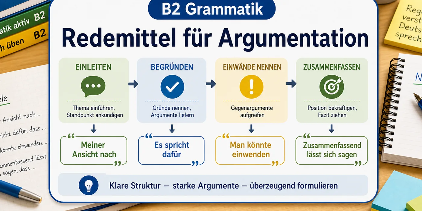 Beispiele zu Redemittel für Argumentation