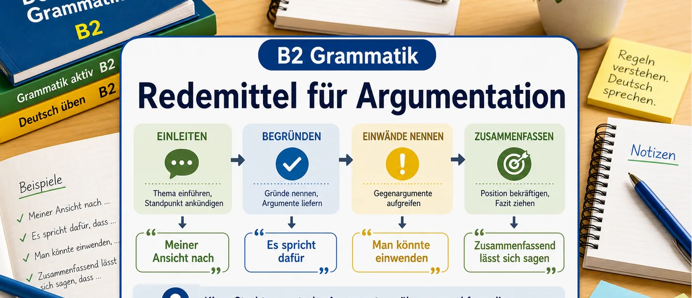 Regel zu Redemittel für Argumentation
