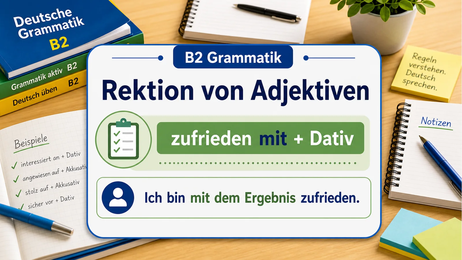 Rektion von Adjektiven einfach erklärt