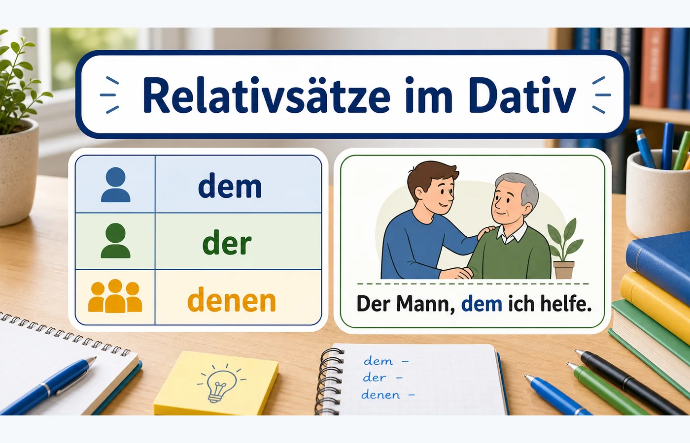 Relativsätze im Dativ einfach erklärt