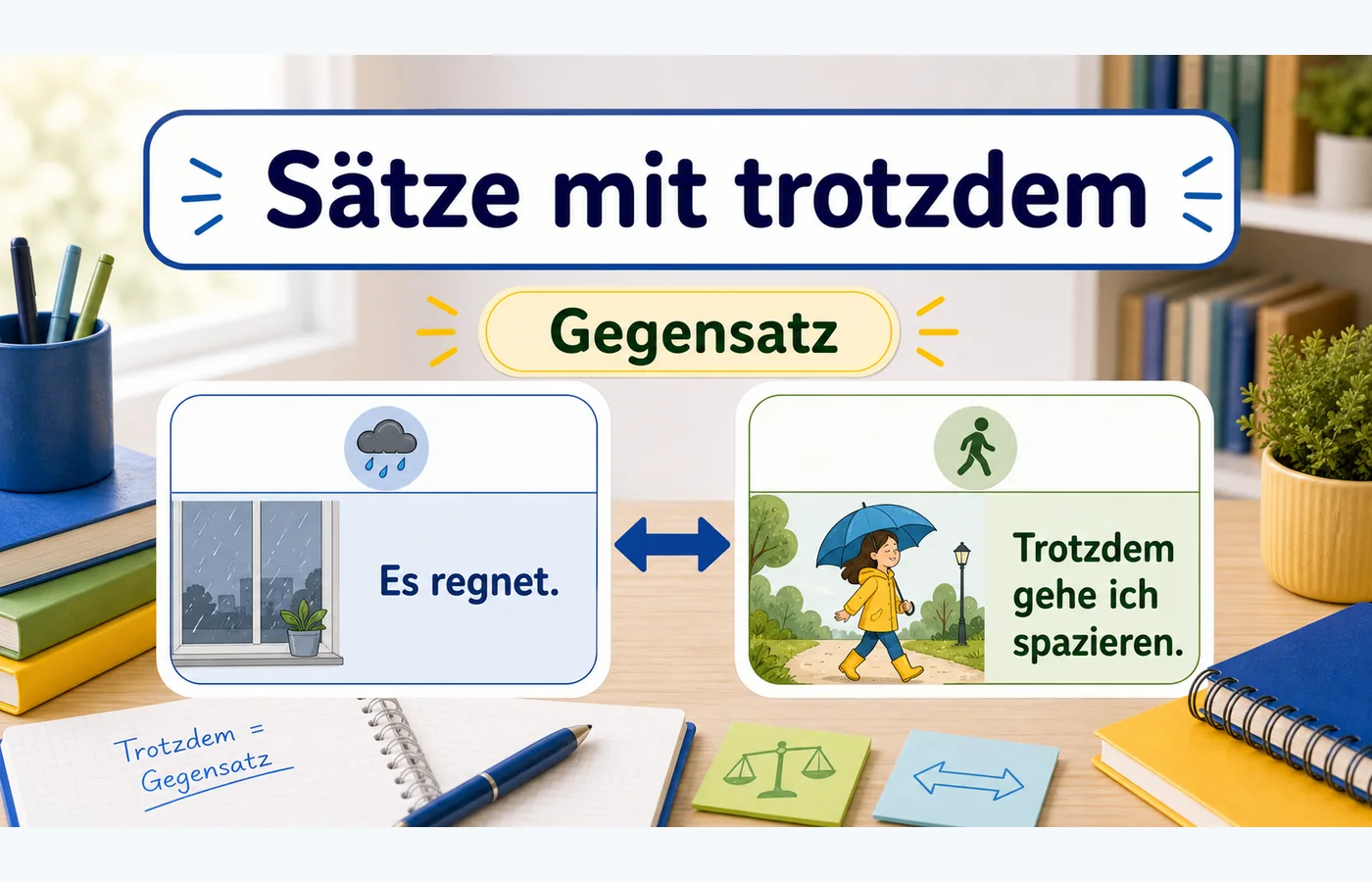 Sätze mit trotzdem einfach erklärt
