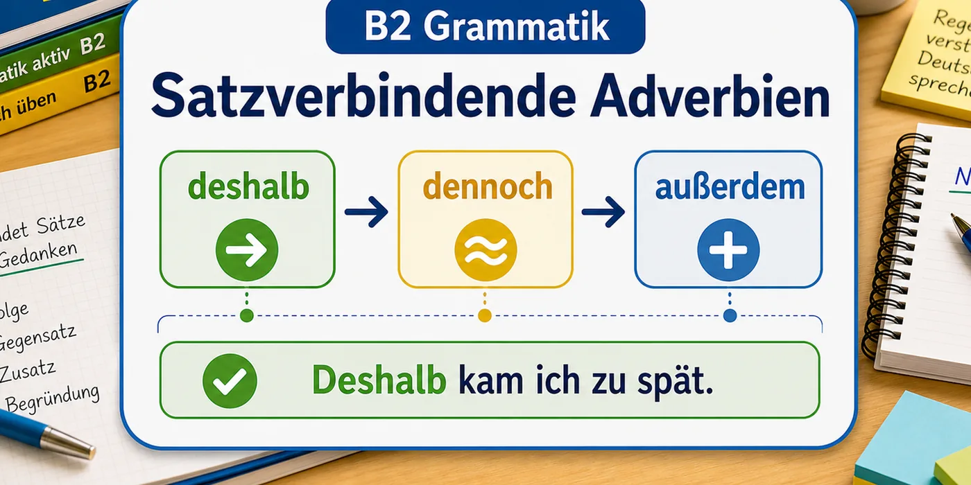 Beispiele zu Satzverbindende Adverbien
