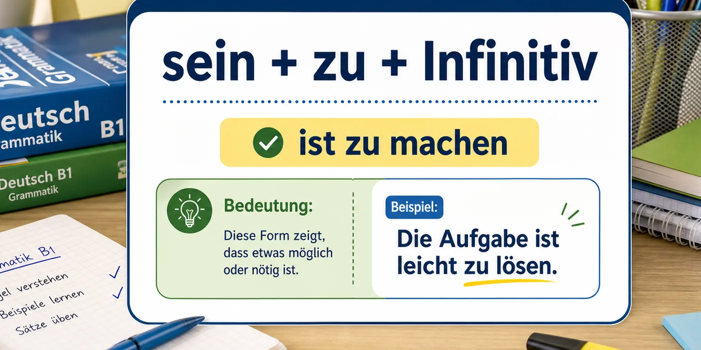 Beispiele zu sein + zu + Infinitiv