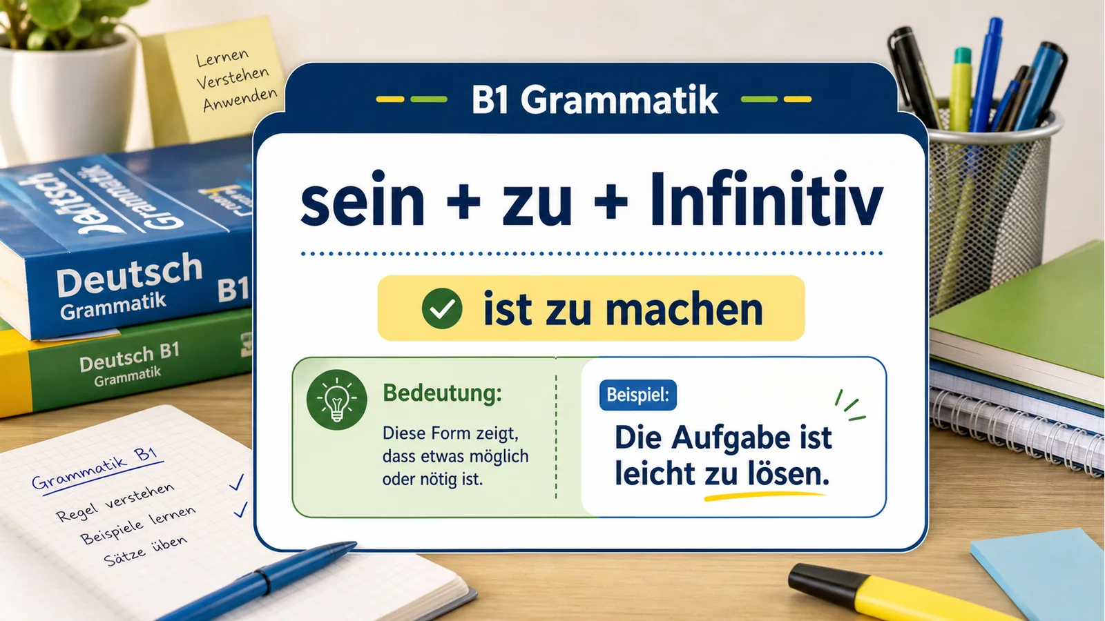 sein + zu + Infinitiv hero einfach erklärt