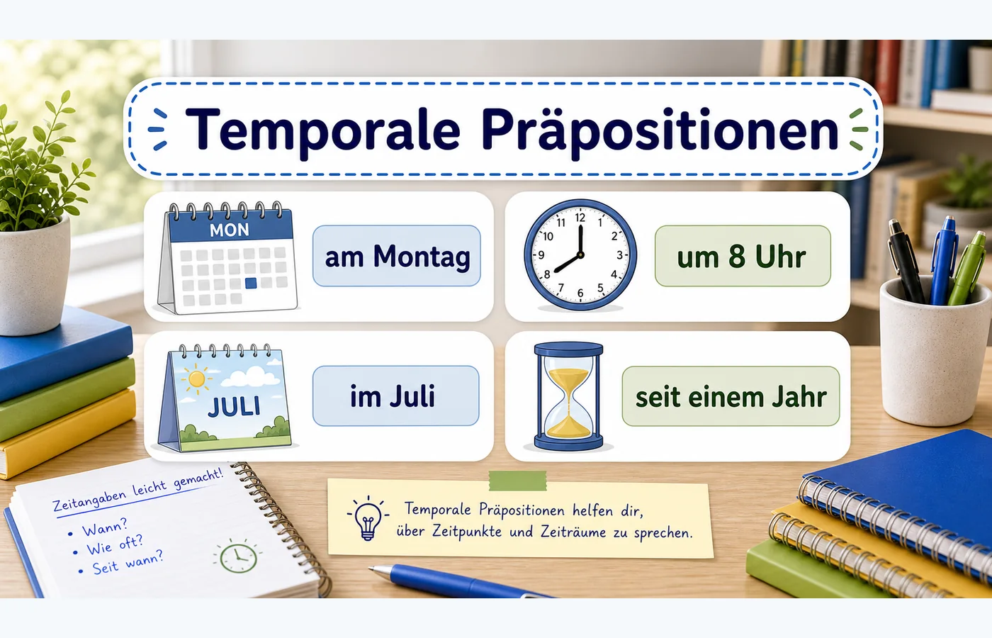 Temporale Präpositionen einfach erklärt