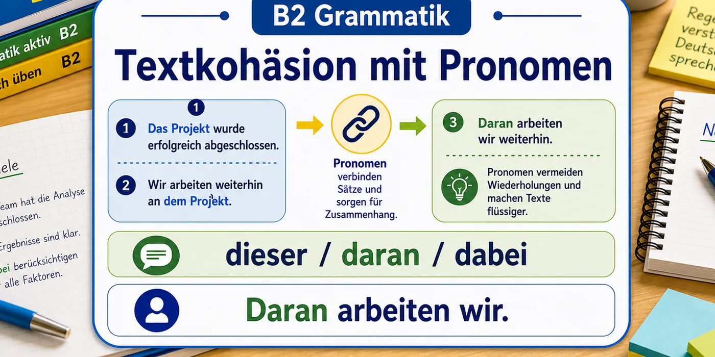 Beispiele zu Textkohäsion mit Pronomen