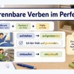 Trennbare Verben im Perfekt einfach erklärt