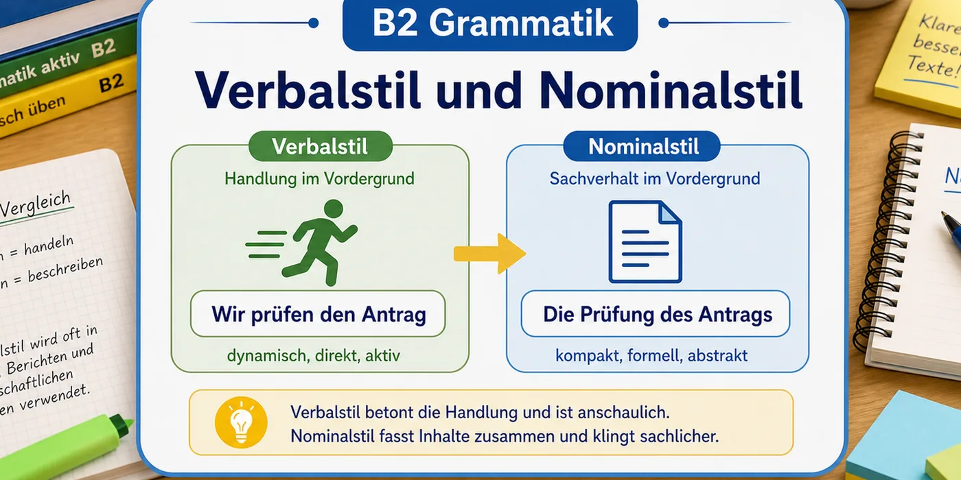 Beispiele zu Verbalstil und Nominalstil
