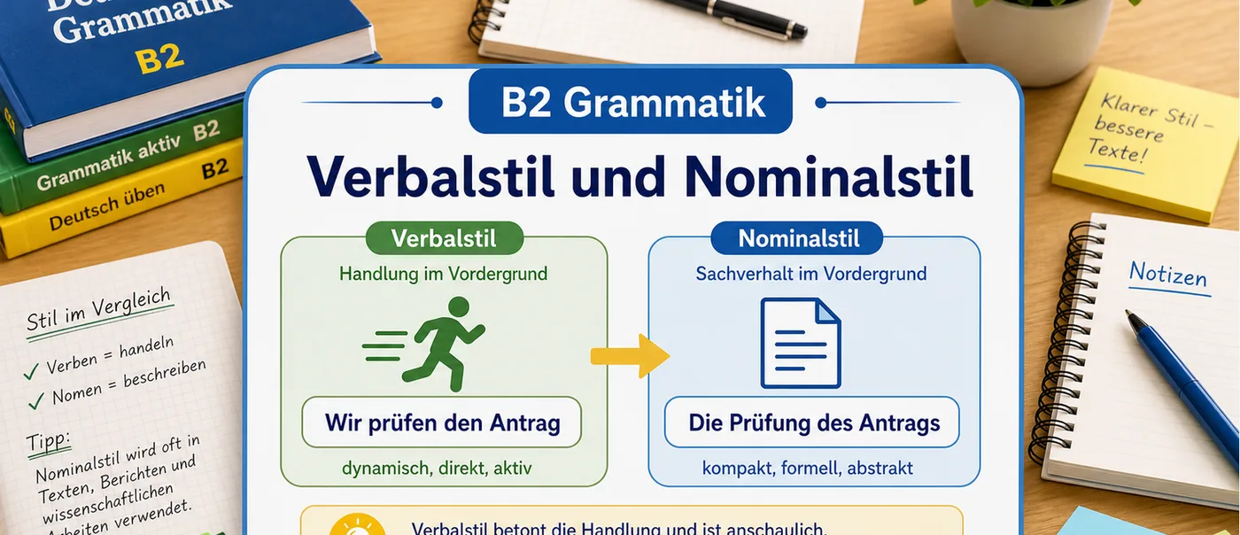 Regel zu Verbalstil und Nominalstil
