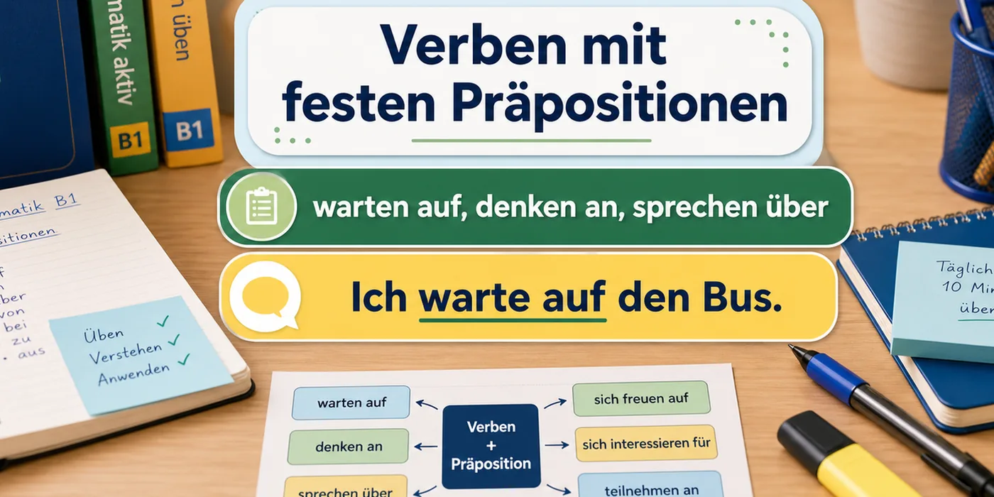 Beispiele zu Verben mit festen Präpositionen B1