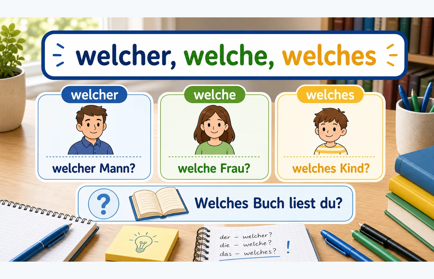 welcher, welche, welches einfach erklärt