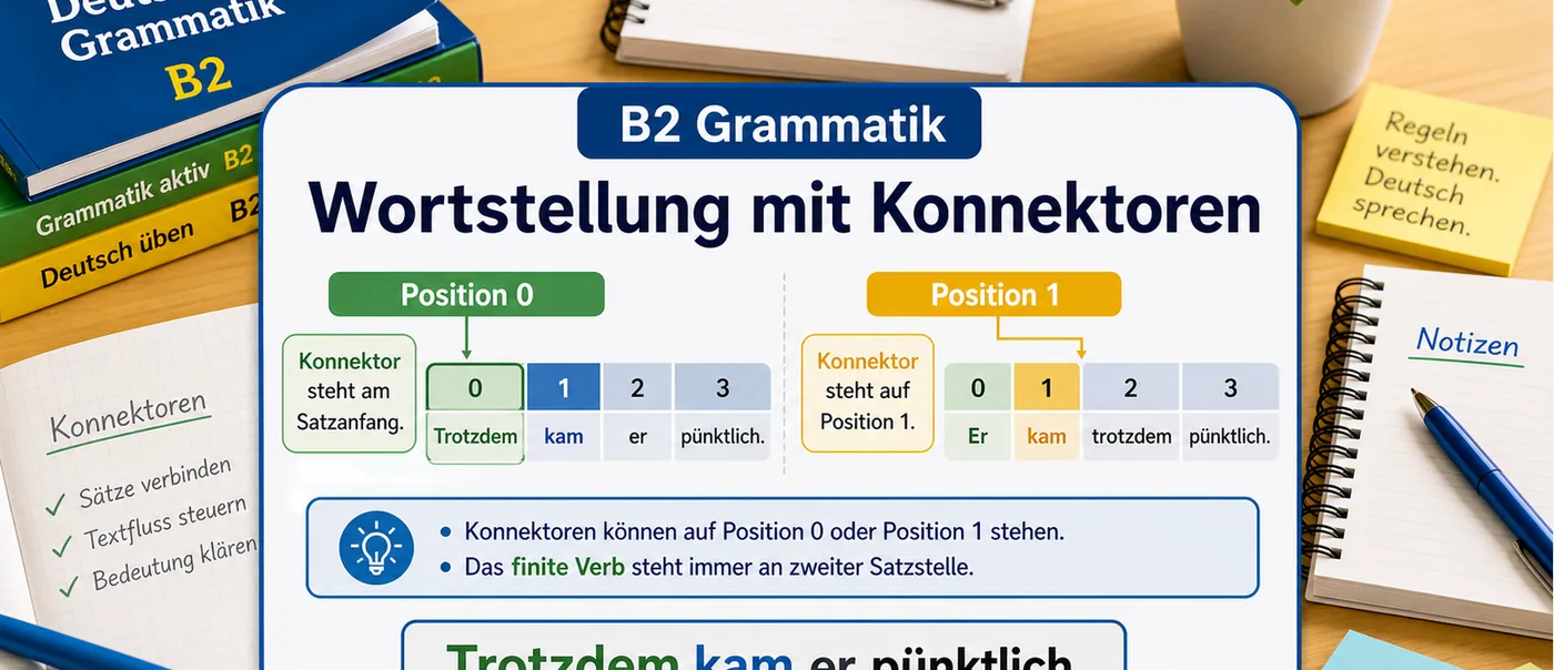 Regel zu Wortstellung mit Konnektoren