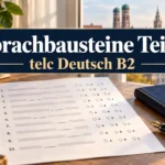 Sprachbausteine Teil 1 für telc Deutsch B2: Prüfungsblatt mit drei Antwortmöglichkeiten