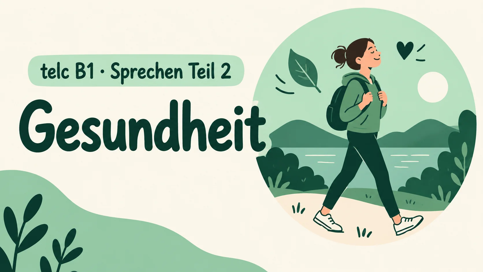 telc B1 Sprechen Teil 2: Gesundheit – zwei Aufgaben mit Lösungen