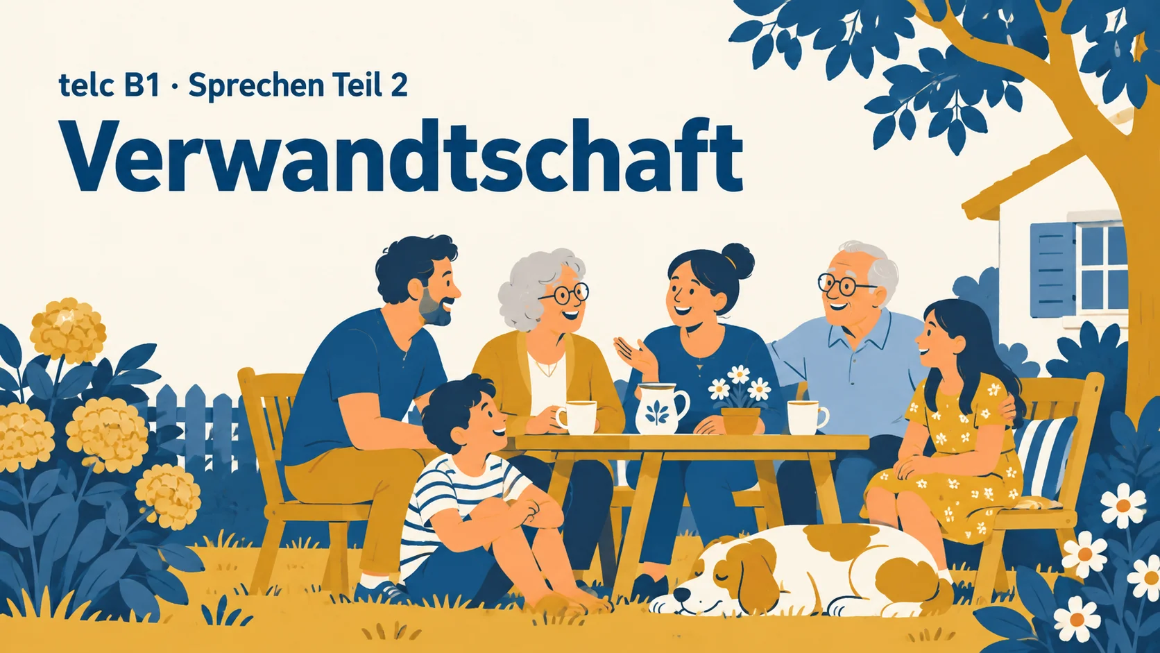 telc B1 Sprechen Teil 2: Verwandtschaft – zwei Aufgaben mit Lösungen
