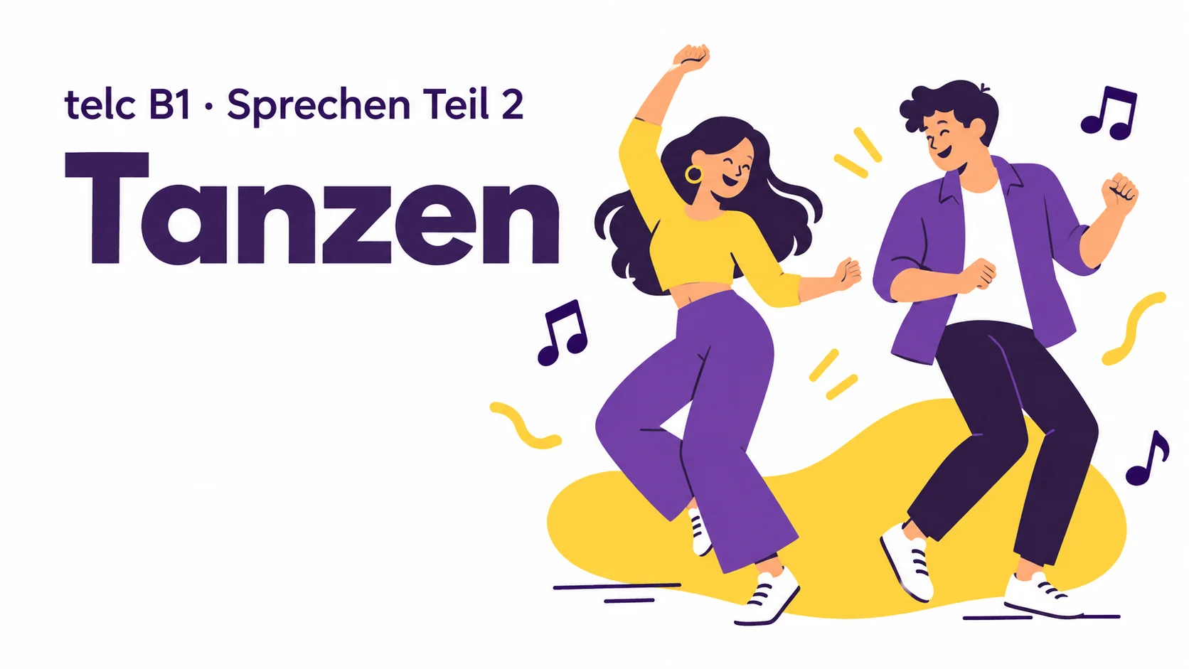 telc B1 Sprechen Teil 2: Tanzen – zwei Aufgaben mit Lösungen