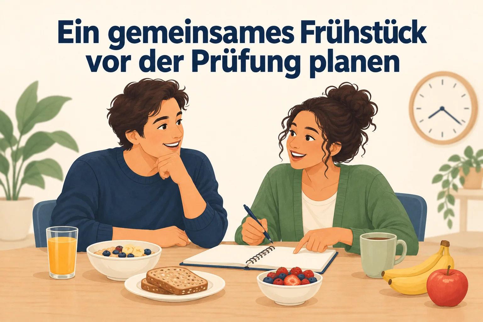 Ein gemeinsames Frühstück vor der Prüfung planen – B1 gemeinsam etwas planen