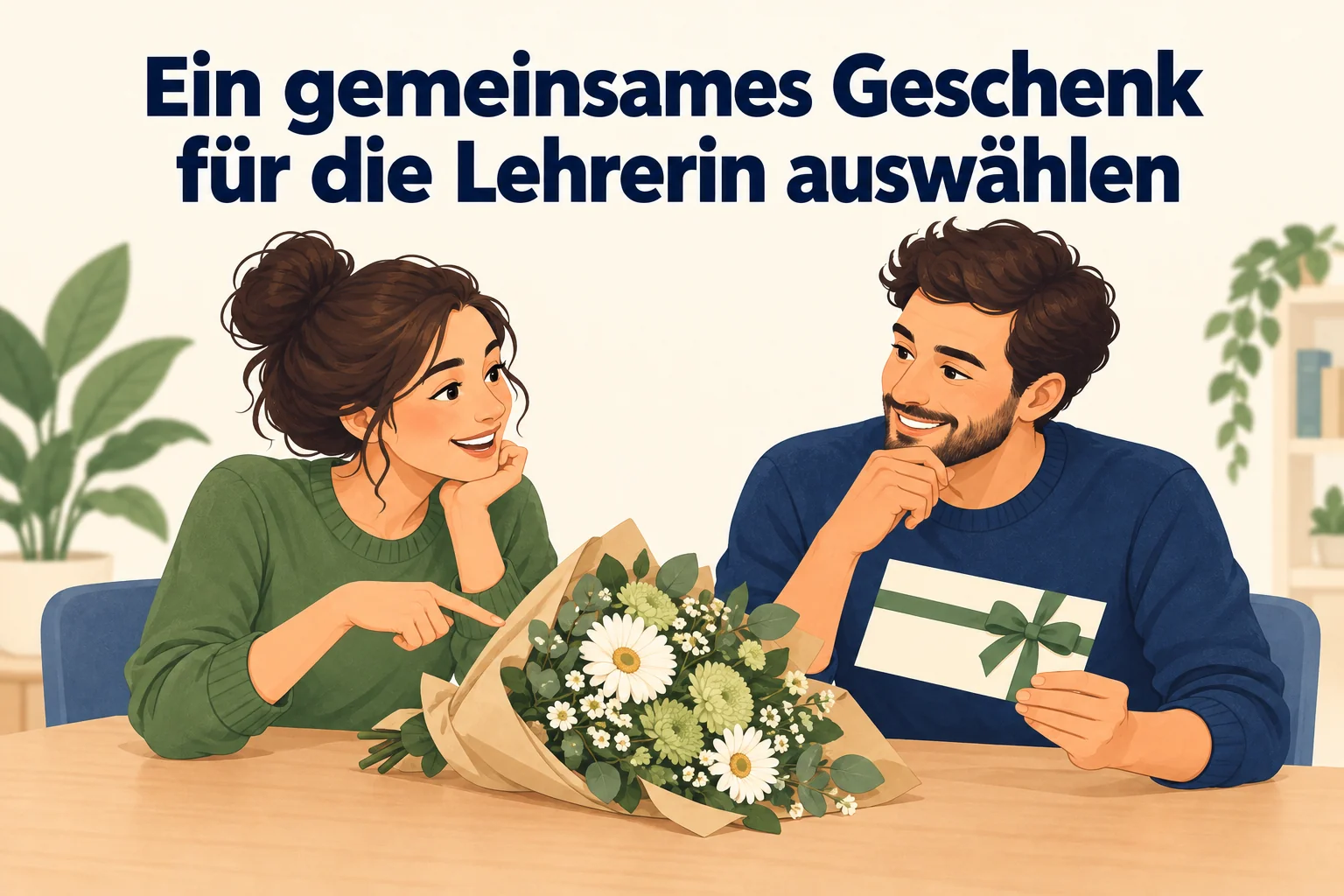 Ein gemeinsames Geschenk für die Lehrerin auswählen – B1 gemeinsam etwas planen