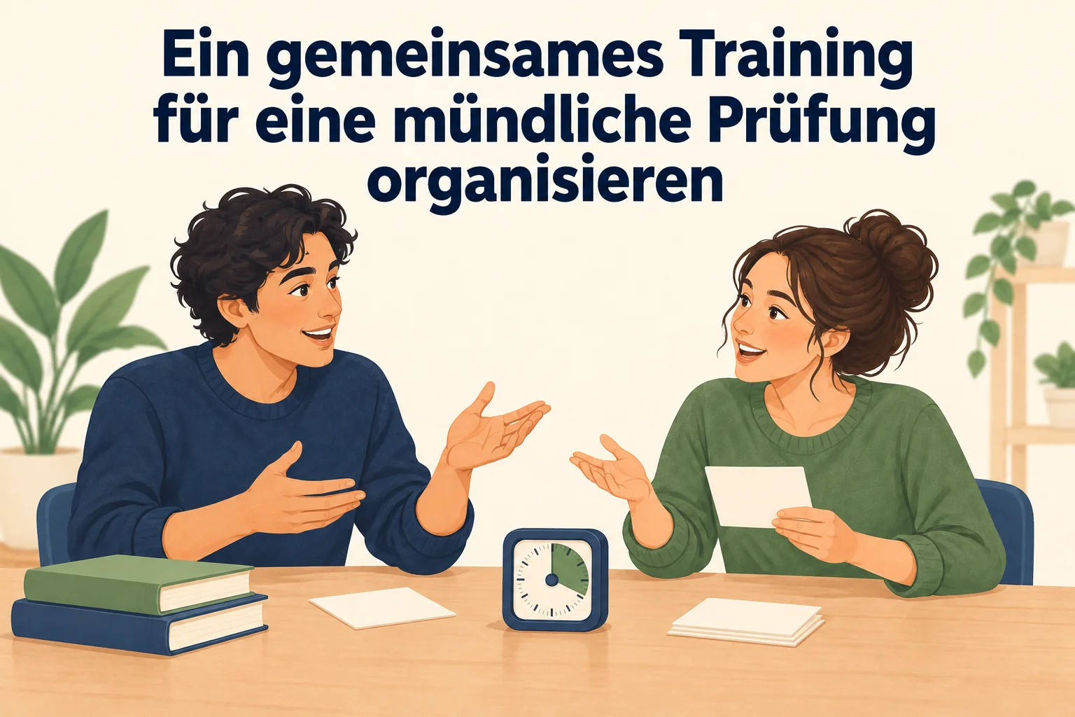 Ein gemeinsames Training für eine mündliche Prüfung organisieren – B1 gemeinsam etwas planen