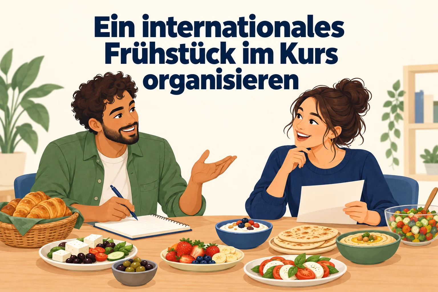 Ein internationales Frühstück im Kurs organisieren – B1 gemeinsam etwas planen