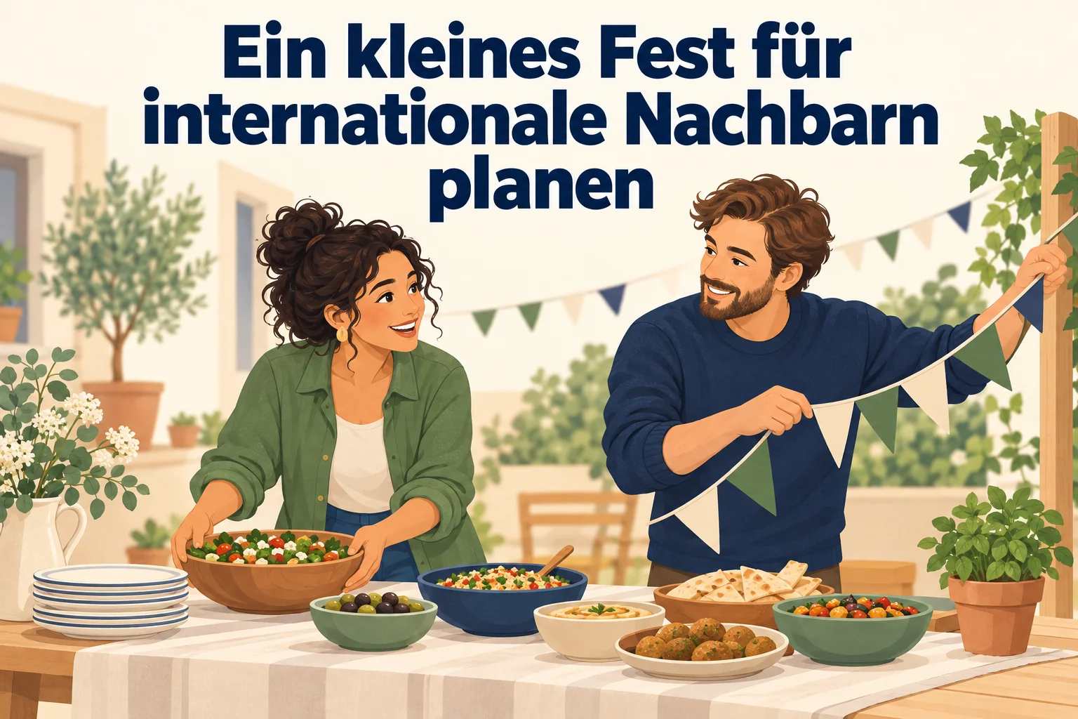 Ein kleines Fest für internationale Nachbarn planen – B1 gemeinsam etwas planen
