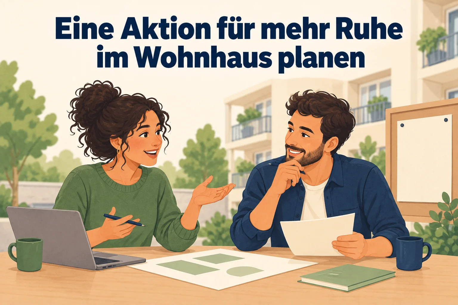 Eine Aktion für mehr Ruhe im Wohnhaus planen – B1 gemeinsam etwas planen