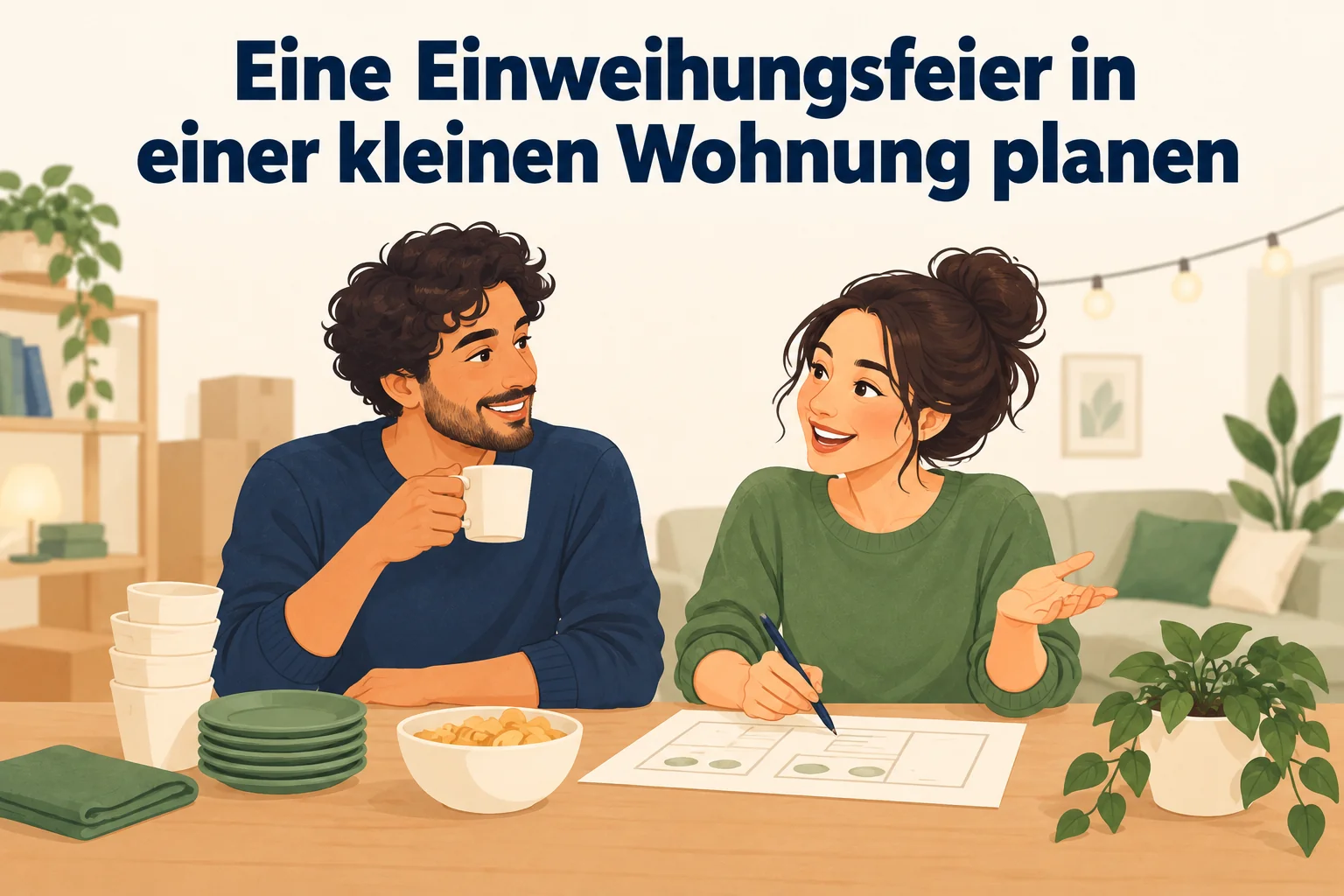Eine Einweihungsfeier in einer kleinen Wohnung planen – B1 gemeinsam etwas planen