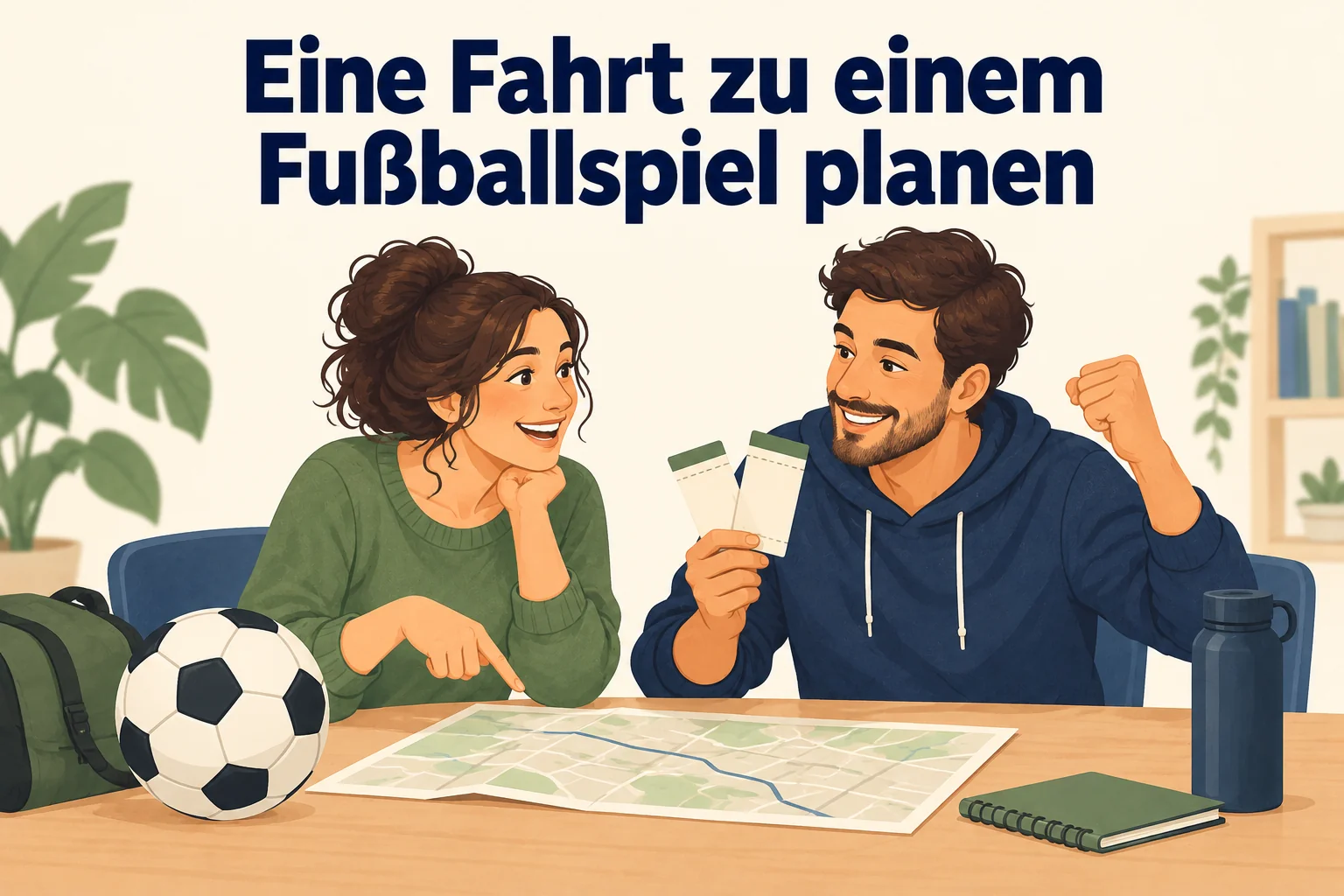 Eine Fahrt zu einem Fußballspiel planen – B1 gemeinsam etwas planen