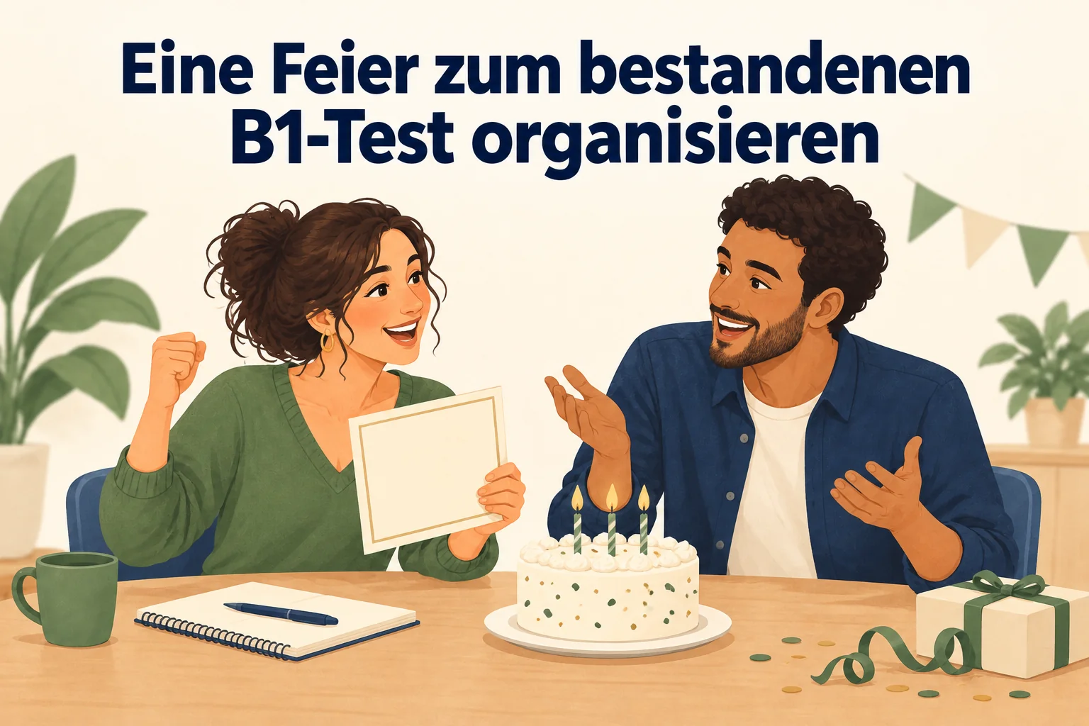 Eine Feier zum bestandenen B1-Test organisieren – B1 gemeinsam etwas planen