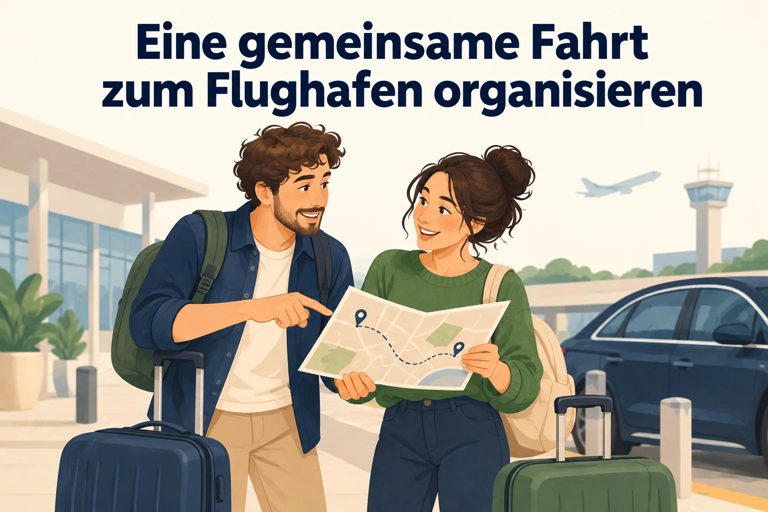 Eine gemeinsame Fahrt zum Flughafen organisieren – B1 gemeinsam etwas planen