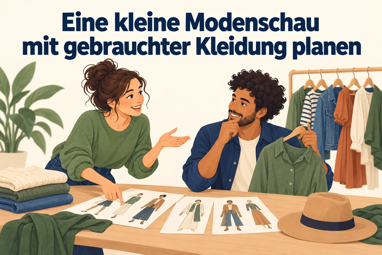 Eine kleine Modenschau mit gebrauchter Kleidung planen – B1 gemeinsam etwas planen