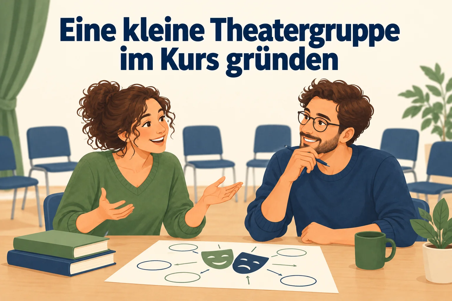 Eine kleine Theatergruppe im Kurs gründen – B1 gemeinsam etwas planen