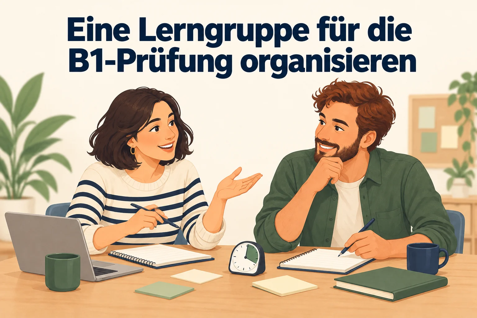Eine Lerngruppe für die B1-Prüfung organisieren – B1 gemeinsam etwas planen