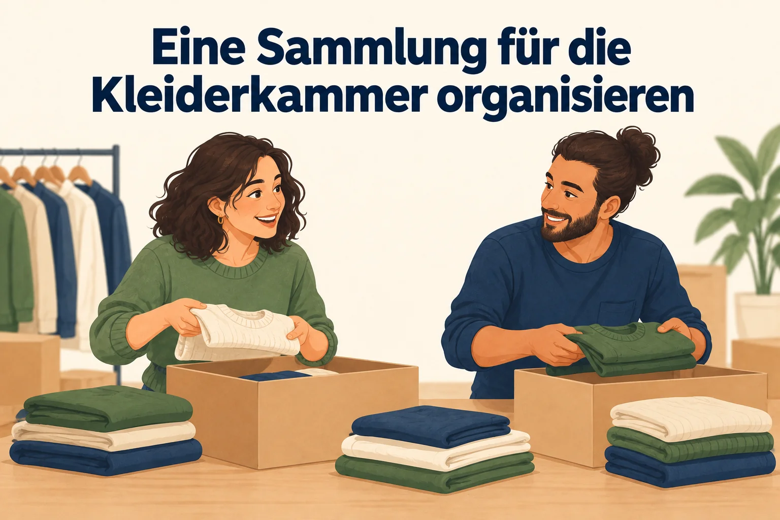 Eine Sammlung für die Kleiderkammer organisieren – B1 gemeinsam etwas planen