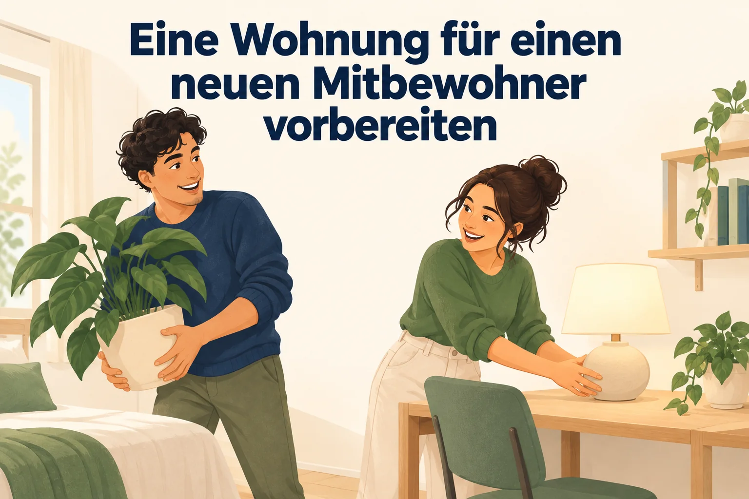 Eine Wohnung für einen neuen Mitbewohner vorbereiten – B1 gemeinsam etwas planen