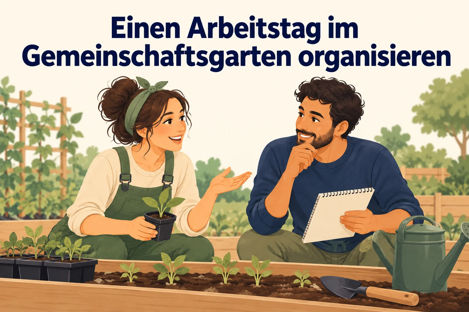 Einen Arbeitstag im Gemeinschaftsgarten organisieren – B1 gemeinsam etwas planen
