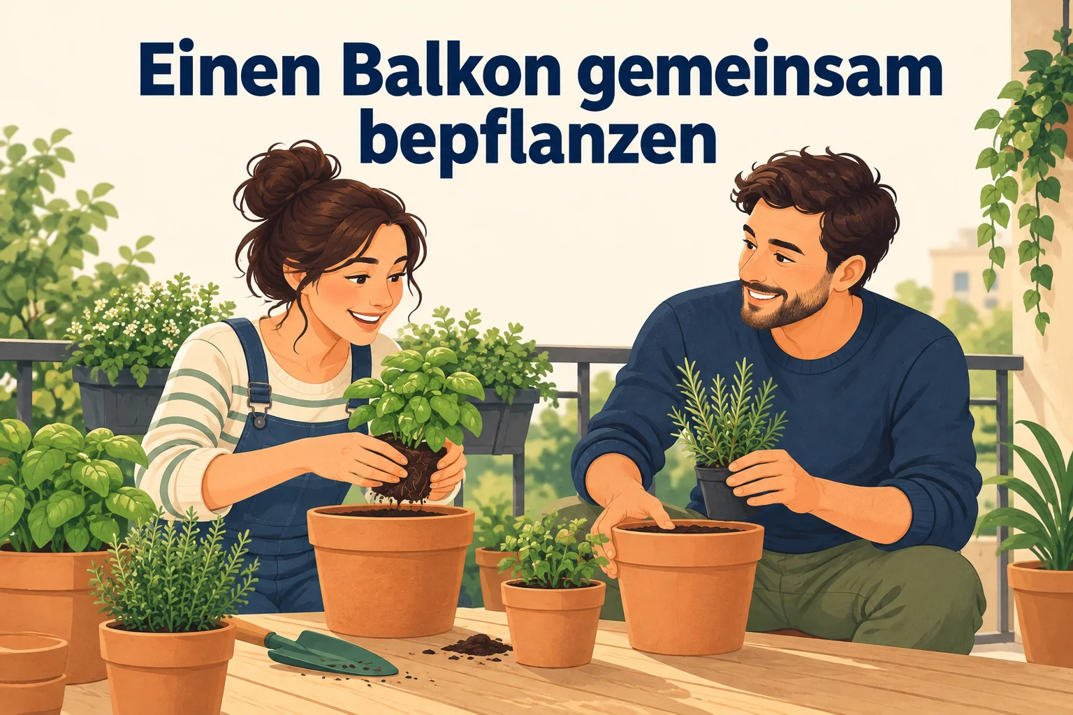 Einen Balkon gemeinsam bepflanzen – B1 gemeinsam etwas planen