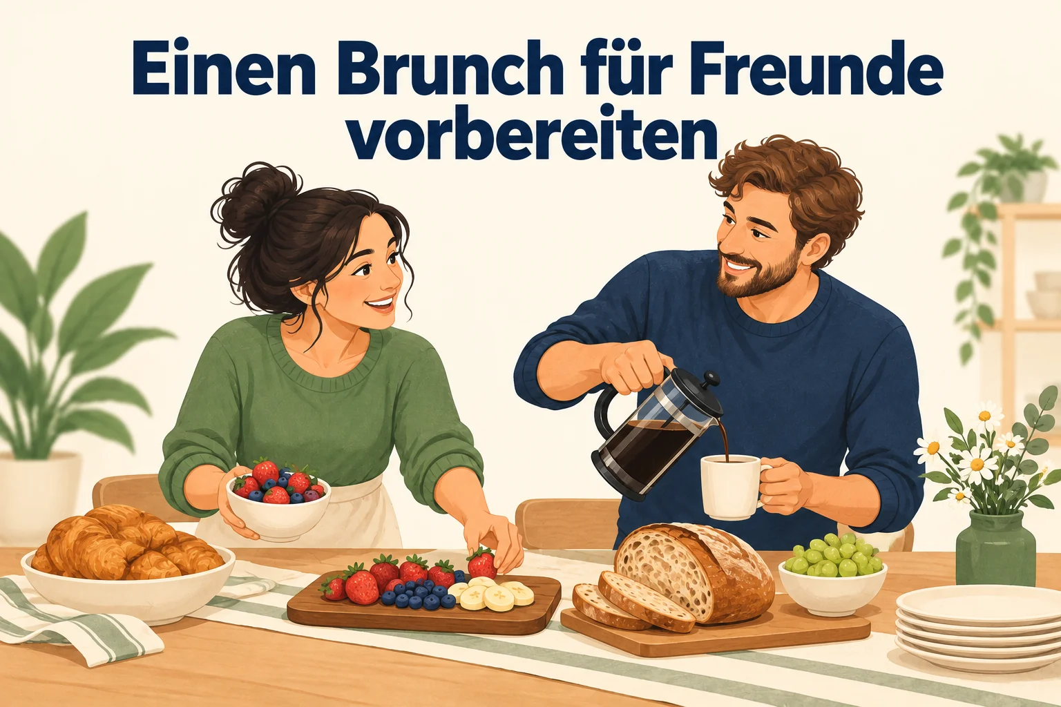 Einen Brunch für Freunde vorbereiten – B1 gemeinsam etwas planen